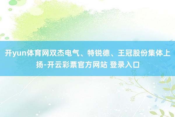 开yun体育网双杰电气、特锐德、王冠股份集体上扬-开云彩票官方网站 登录入口